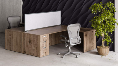 24H x 60W Obex Base Acoustical Desk Mounted Screen Privacy Panel Stone 24H x 60W Obex Base Acoustical Desk Mounted Screen Privacy Panel Stone