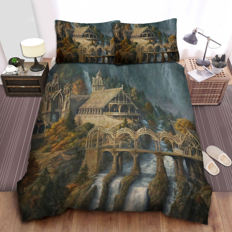 Rivendell Pattern Bedding Sets: The Lord Of The Ring Comforter, Duvet Cover, Bed Sheets