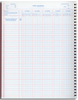 Class Record Book, 10 Subject, Red and Blue Text (910-10L)