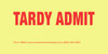 Tardy Admit Slip, Yellow (196W)