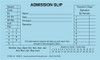 Admission Slip, Blue (150B)