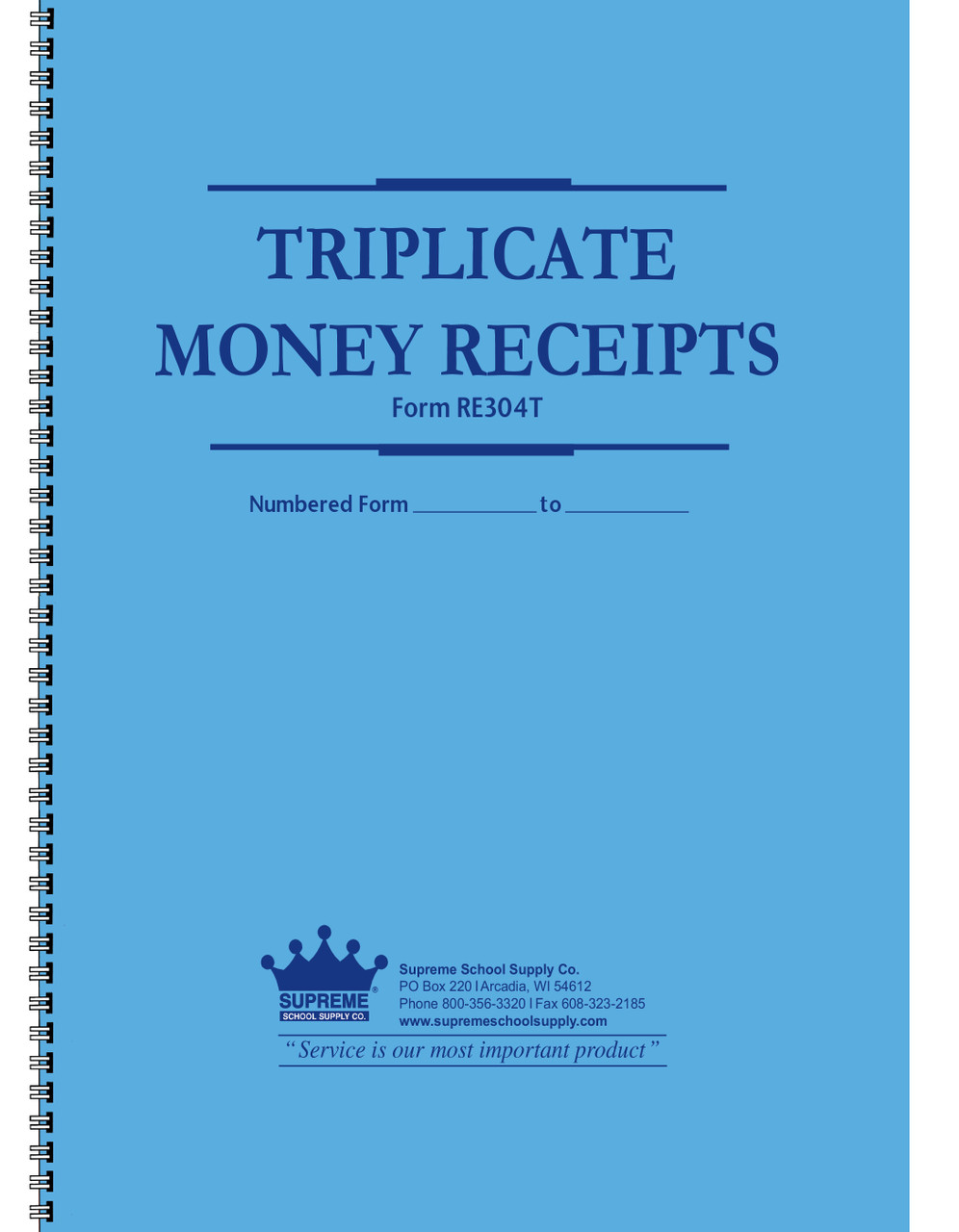 Triplicate Money Receipts (RE-304T) Triplicate Money Receipts (RE-304T)