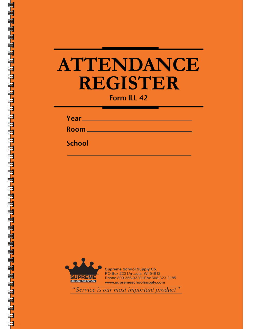 IL Attendance Register (Illinois) (ILL42)