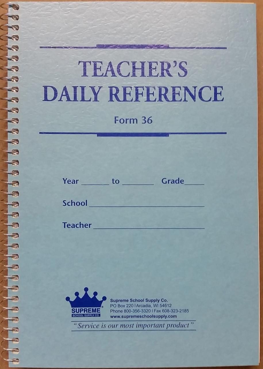 Teachers Daily Reference Planner (36)