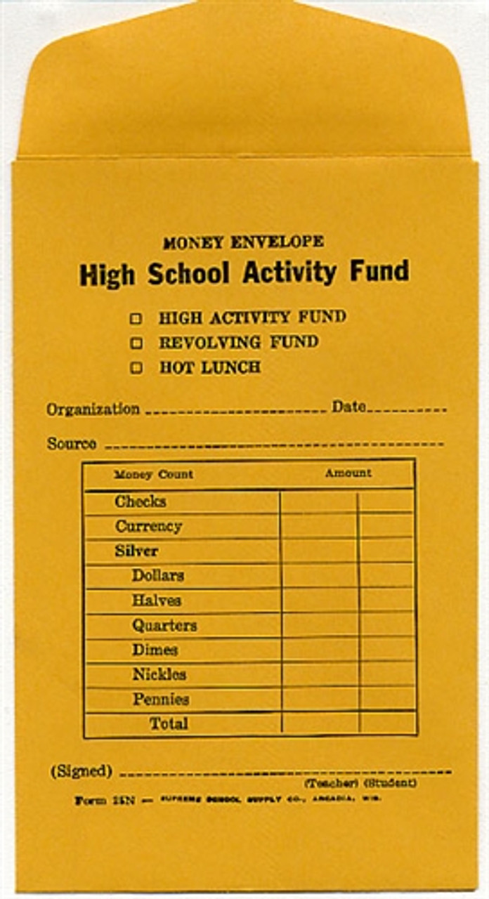 Activity Fund Money Envelope (25N)