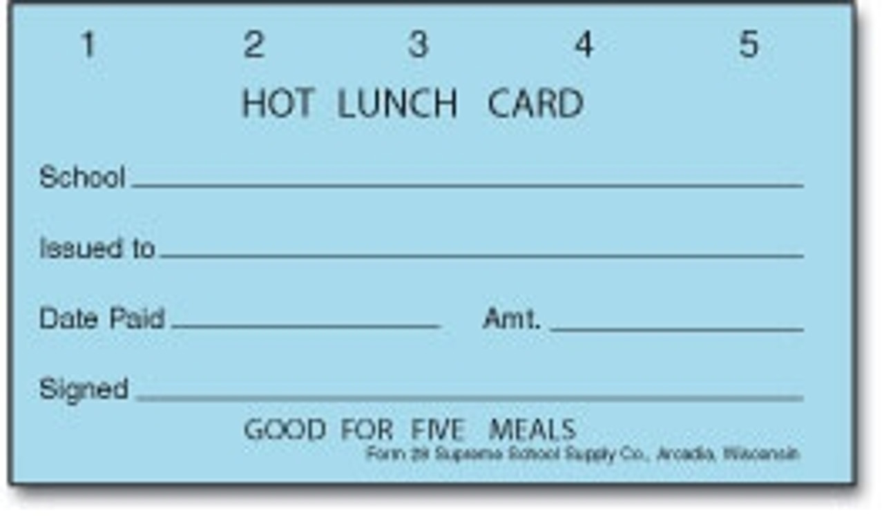 Weekly Lunch Card (28)