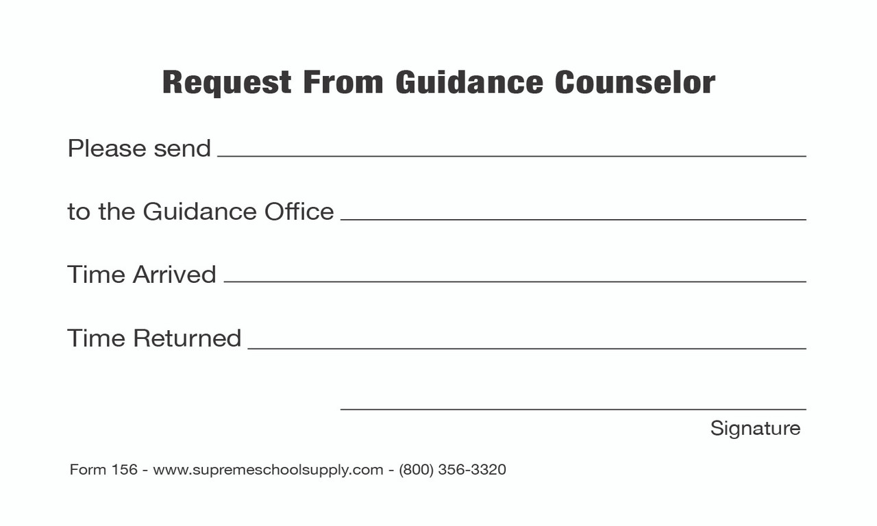 Request For Guidance Counselor (156)