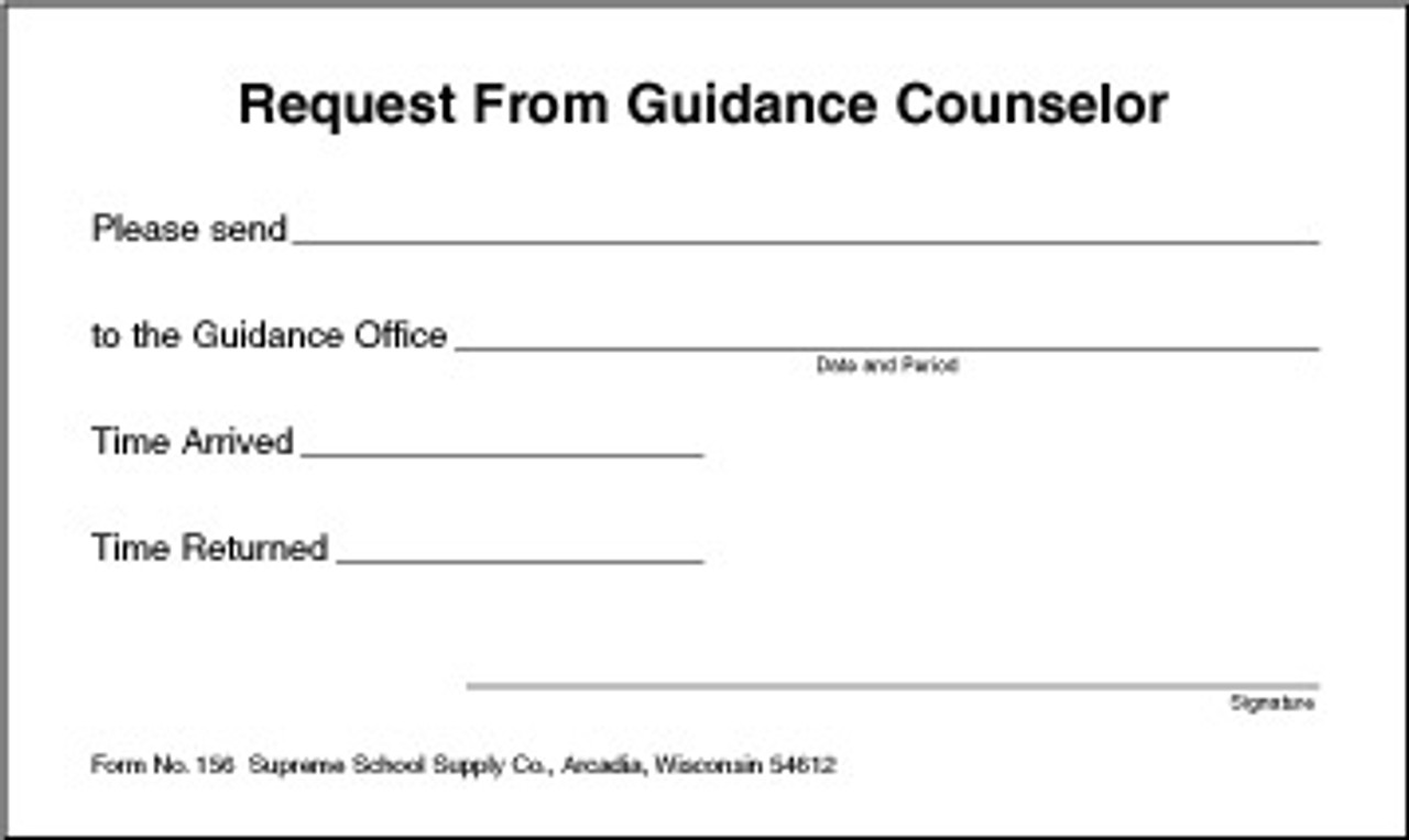 Request For Guidance Counselor (156)