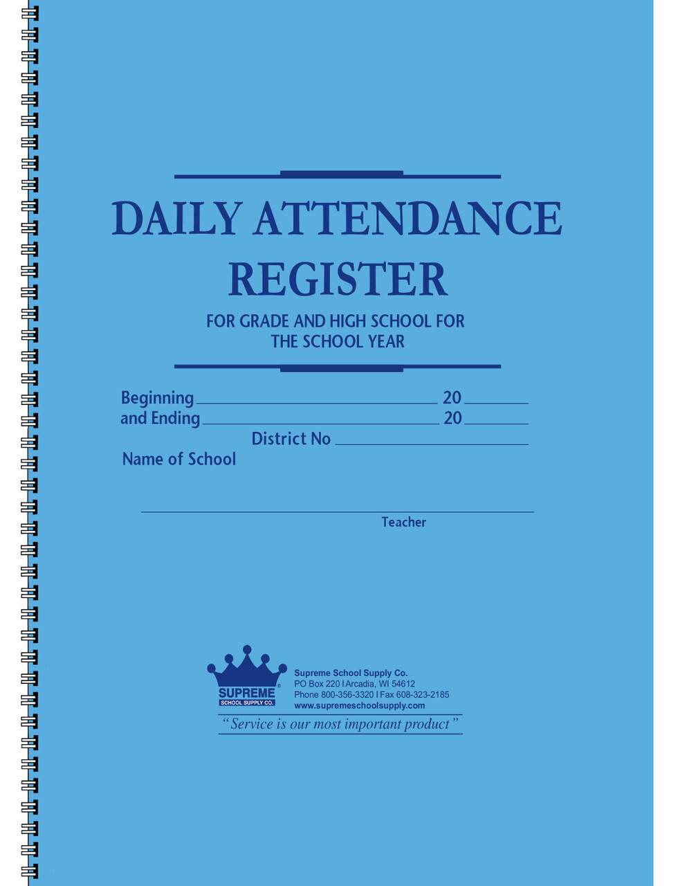 Attendance Register (189-40)