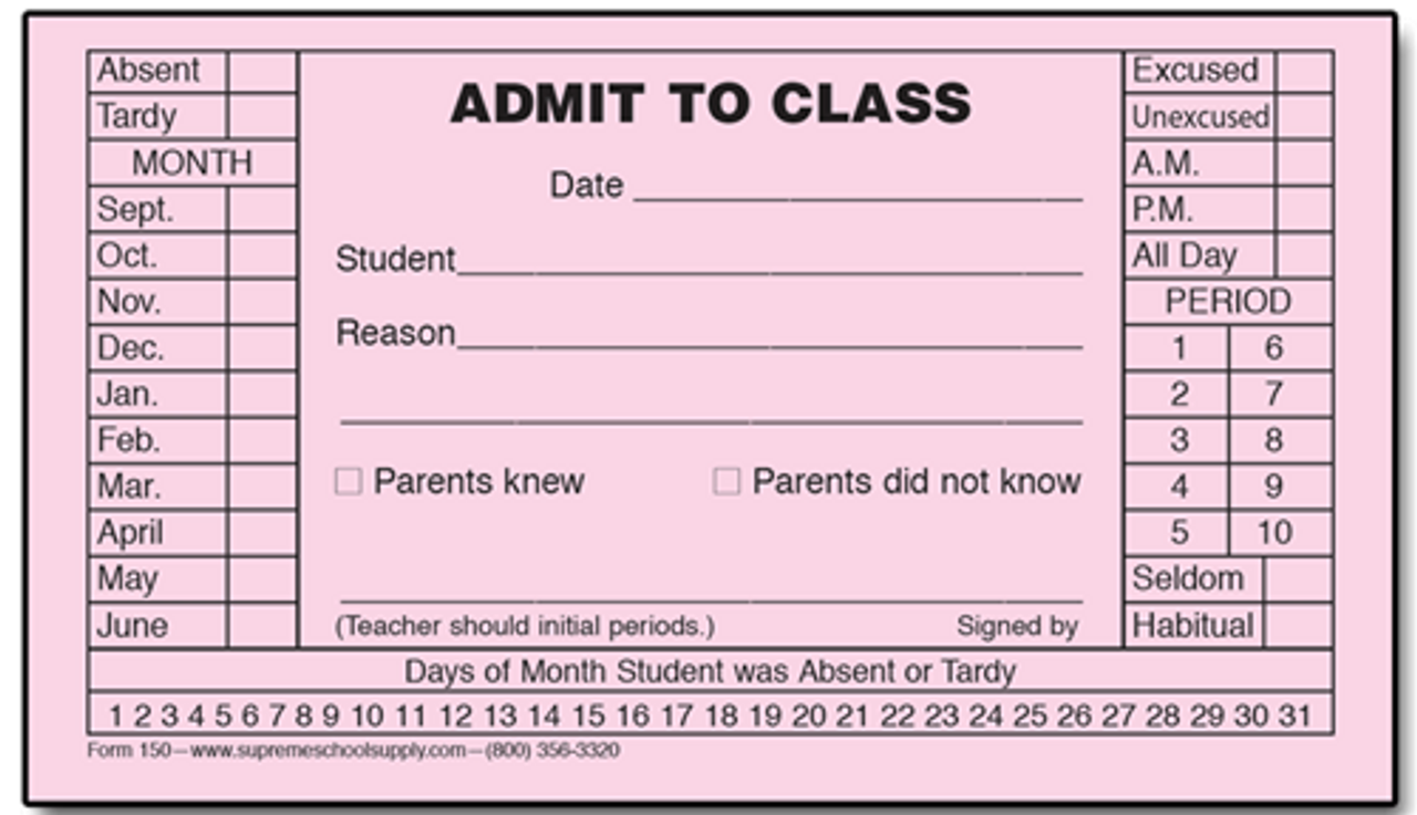 Admit To Class (150)