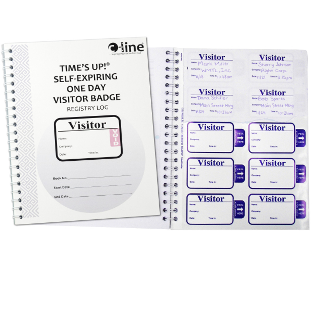 Self-Expiring Visitor Badge with Registry 150-badges (CL97009) 