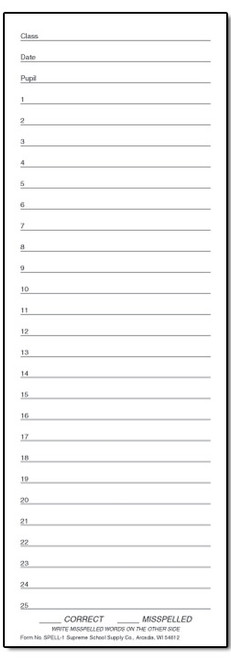 Spelling Quiz - 40 Sheets (SPELL-2)