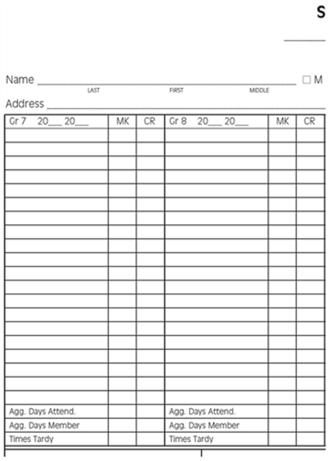 School Books & Forms - Cumulative Records - Student Folders / Inserts ...