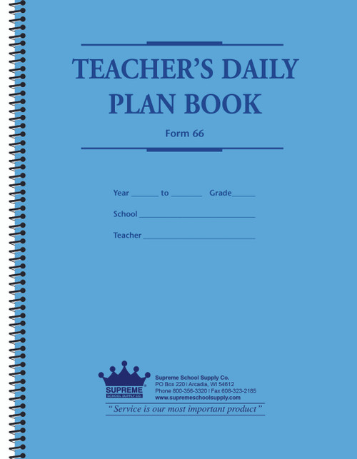 Lesson Plan Book, 6 Day Cycle (66)