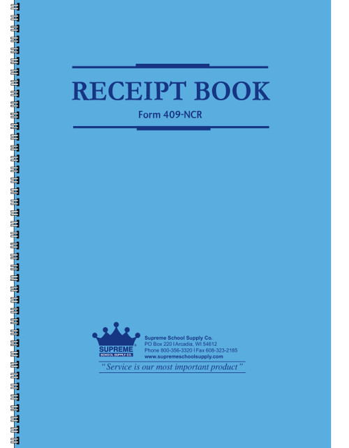 Receipt Book, 10 Per Page - Duplicate (409-NCR)