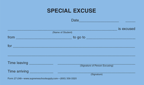 Special Excuse (27-248)