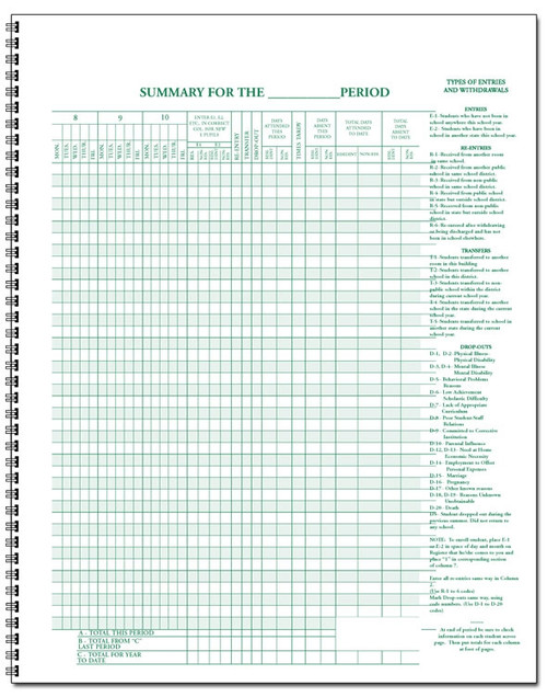 Attendance Register (186-40)