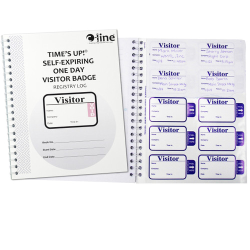 Self-Expiring Visitor Badge with Registry 150-badges (CL97009) 