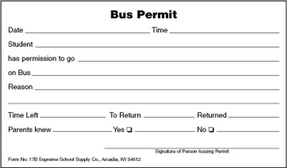 Bus Permit 17B Supreme School Supply bus-permit-17b-supreme-school-supply