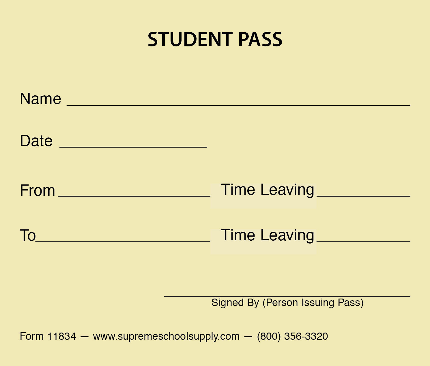 student pass template free