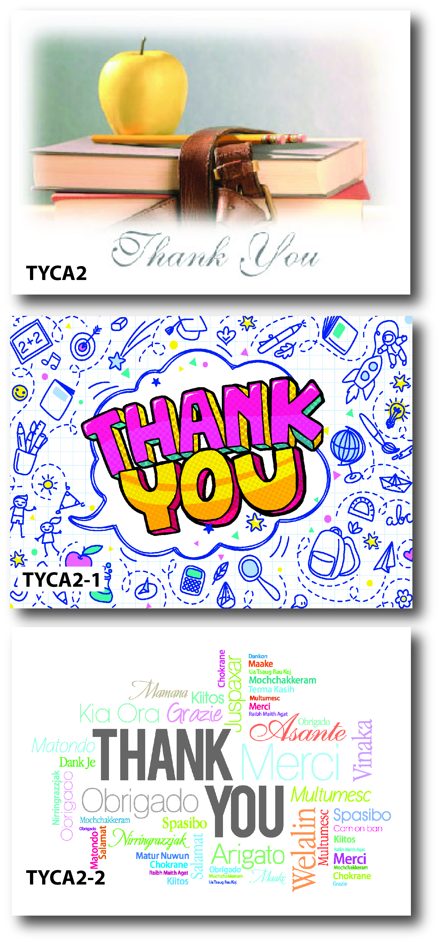 Thank You Cards w/ Envelopes, School (TYCA2) - Supreme School Supply