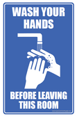 Wash Hands Before Leaving Sticky Note Pad 4x6 (POST12)