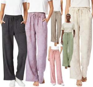 Marble Loose Wide Leg Palazzo Pants Stretch and Comfort Summer Pants