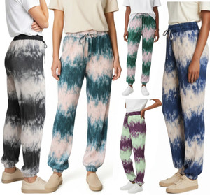 Women's Striped Tie Dye Summer Tapered Joggers Pleated Palazzo Pants