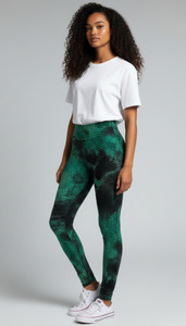 Teal Tie dye Workout Booty Butt Lift High Waist Textured Scrunch Butt Bubble Leggings