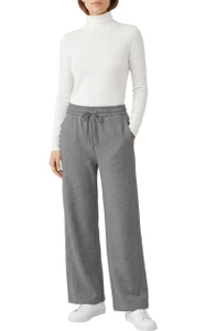 Winter Wide Leg Heather Grey Cozy Fleece Lined Pants Warm Sweatpants Cold Weather Pant