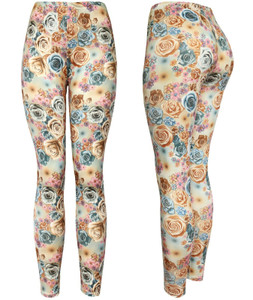 Rusty Rose REG/Plus Super Soft Cotton Blend Basic Workout Printed Pattern Leggings Rusty Rose REG/Plus Super Soft Cotton Blend Basic Workout Printed Pattern Leggings