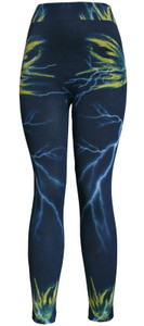 Lightning High Waist Women's Denim Print Fake Faux Jeans Leggings Pants Lightning High Waist Women's Denim Print Fake Faux Jeans Leggings Pants