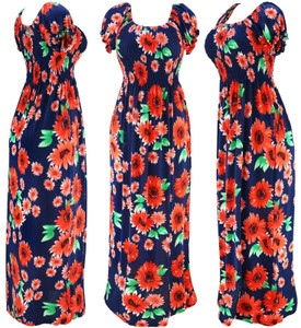 This is a great dress for summer! Lightweight fabric. Stretchy and comfortable smocked design dress. Puffed short sleeves and a deep round neck This is a great dress for summer! Lightweight fabric. Stretchy and comfortable smocked design dress. Puffed short sleeves and a deep round neck