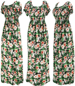  Stretchy and comfortable smocked design dress