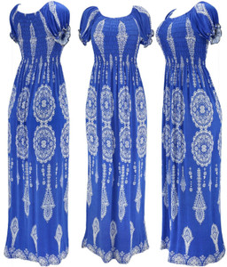  Stretchy and comfortable smocked design dress