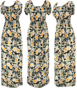 This is a great dress for summer! Lightweight fabric. Stretchy and comfortable smocked design dress. Puffed short sleeves and a deep round neck This is a great dress for summer! Lightweight fabric. Stretchy and comfortable smocked design dress. Puffed short sleeves and a deep round neck