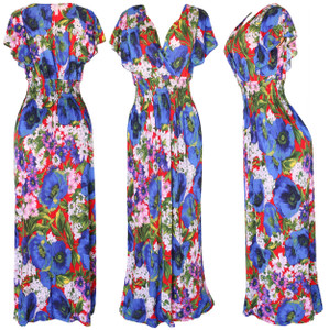 Lightweight Summer Dress. Beautiful Poppy Flower themed dress that is perfect for your summer evening event . Butterfly flowy sleeves are supper flattering. Deep v neck line with smocked under bust Lightweight Summer Dress. Beautiful Poppy Flower themed dress that is perfect for your summer evening event . Butterfly flowy sleeves are supper flattering. Deep v neck line with smocked under bust