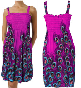 Peacock Magenta Beach Cover Up SleevelesSmocked Dress. Beautiful Summer dress that is lightweight and airy. Peacock Magenta Beach Cover Up SleevelesSmocked Dress. Beautiful Summer dress that is lightweight and airy.