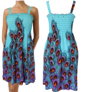 Peacock Turquoise Beach Cover Up Sleeveless Smocked Dress. Beautiful Summer dress that is lightweight and airy. Peacock Turquoise Beach Cover Up Sleeveless Smocked Dress. Beautiful Summer dress that is lightweight and airy.