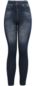 These jean leggings combine the fashionable look of denim with the comfort of leggings. They’re made of a stretchy material that allows for a skinny jeans look without the discomfort of regular jeans. Match them with your favorite boots or heels and watch the compliments roll in. These jean leggings combine the fashionable look of denim with the comfort of leggings. They’re made of a stretchy material that allows for a skinny jeans look without the discomfort of regular jeans. Match them with your favorite boots or heels and watch the compliments roll in.
