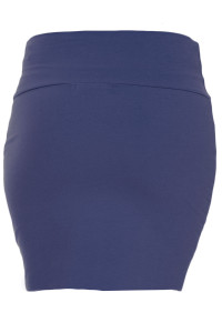 Cotton Blend Basic Navy Mini Skirt with Wide Waist Band Cotton Blend Basic Navy Mini Skirt with Wide Waist Band