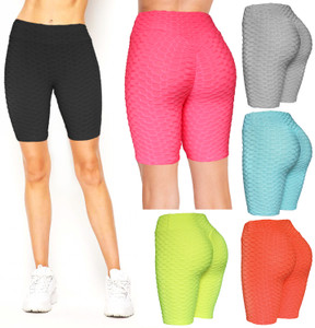Textured workout shorts . Great Bermuda shorts for ladies that are active and love to stay fashionable on the gym or park! Those shorts are head turners