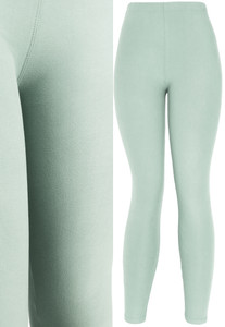 Ultra Soft Ash Mint Leggings Solid Brushed Basic Full Leggings