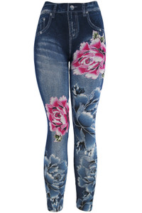 Denim look leggings for ladies that like the jeans but don't want to compromise the comfort.
