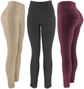 Premium Skinny Leg Work Pull on Stretch Dress Pants