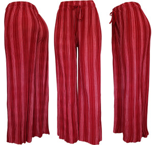 Burgundy Pin Striped Palazzo Wide Leg Lounge Summer Pants