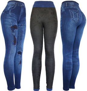 Foot Winter Fleece Denim Print Fake Jeans Leggings Womens Faux Jean Pants Foot Winter Fleece Denim Print Fake Jeans Leggings Womens Faux Jean Pants