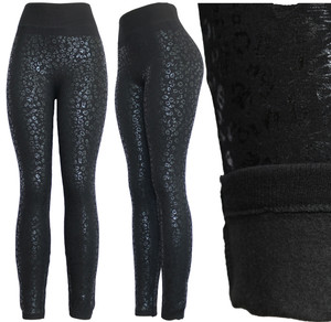 Leopard print foil leggings. Fleece lined winter leggings. These winter leggings combine the fashionable look with the comfort of leggings. They’re made of a stretchy material that allows for freedom of movements. Match them with your favorite boots or heels and watch the compliments roll in. Leopard print foil leggings. Fleece lined winter leggings. These winter leggings combine the fashionable look with the comfort of leggings. They’re made of a stretchy material that allows for freedom of movements. Match them with your favorite boots or heels and watch the compliments roll in.