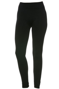 Black Fleece Winter Thick Warm Basic Stretchy Leggings