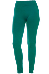 Teal Fleece Winter Thick Warm Basic Stretchy Leggings